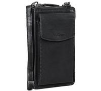 STILORD 'Sarah' Portefeuille à bandoulière en cuir avec poche pour téléphone portable Femme Sac à bandoulière Réglable Crossbody Porte-monnaie, Couleur:noir