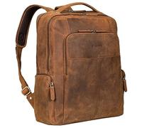STILORD 'Sigrid' Sac à dos cuir pour ordi 17 pouces Sac à dos de travail pour femmes Sac à dos d'affaires pour hommes Sac à dos pour enseignants, Couleur:tan - marron - scuro