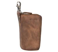 STILORD 'Tanner' Pochette Porte-Clés Cuir Etui pour Clé de Voiture Minibourse RFID Vintage Organiseur de Clés Cuir Véritable, Couleur:Marron Moyen