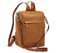 STILORD 'Tarik' Sac a dos antivol cuir pour tablette 10,5 pouces Sac a dos ville Besace sac dos sac de voyage, Couleur:tropica - marron