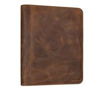 STILORD 'Tate' Porte Documents A4 Cuir Vintage Dossier Document Conférencier Bloc Note A4 Pochette Porte Vue Organisateur de Conférence Protege, Couleur:seppia - Marron
