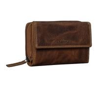 STILORD 'Thea' Porte-Monnaie en Cuir pour Femmes Portefeuille RFID Vintage avec Protection NFC Wallet avec Fermeture Éclair et Boîte Cadeau Cuir véritable, Couleur:luino - Marron