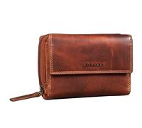 STILORD 'Thea' Porte-Monnaie en Cuir pour Femmes Portefeuille RFID Vintage avec Protection NFC Wallet avec Fermeture Éclair et Boîte Cadeau Cuir véritable, Couleur:Salerno - Marron