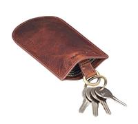 STILORD 'Toby' Pochette Porte Clé Cuir pour Hommes Femmes Mini Portefeuille Vintage Étui à Clés Petite Trousse Organiser pour Sac à Main en Cuir Véritable, Couleur:Prestige - Marron