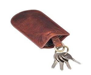 STILORD Toby Pochette Porte uir pour Hommes Femmes Mini Portefeuille Vintage Étui à Clés Petite Trousse Organiser pour Sac à Main en Cuir Véritable Couleur:Prestige - Marron