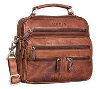 STILORD 'Veland' Vintage Sac Messager pour Homme en Cuir véritable Hommes Sac Business Petit Sac caméra en Cuir Sac à bandoulière Homme, Couleur:Kara - Cognac
