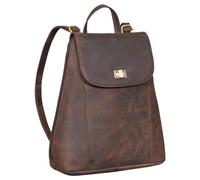 STILORD 'Victoria II' Sac a Dos Vintage pour Femme Cuir Veritable Backpack Daypack pour MacBook 13,3 Pouces DIN A4 Sac à dos Voyage, Couleur:zamora - marron