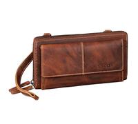 STILORD 'Violina' Deluxe 3-in-1 Pochette Pour Portable Avec Porte-Monnaie à Porter Autour du Cou Pour Femme en Cuir Petit - Peut Aussi Étre Portée au Poignet, Couleur:salerno - marron