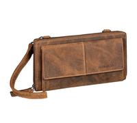 STILORD 'Violina' Deluxe 3-in-1 Pochette Pour Portable Avec Porte-Monnaie à Porter Autour du Cou Pour Femme en Cuir Petit - Peut Aussi Étre Portée au Poignet, Couleur:bergamo - marron