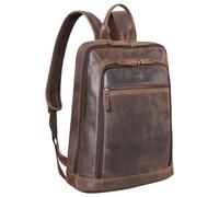 STILORD 'Watson' Sac à Dos pour Ordinateur Portable 15,6 Pouces Cuir Backpack Grand Sac à Dos d'affaires Vintage Sacs de Bureau XL en Cuir Véritable, Couleur:Zamora - Marron