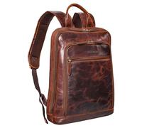 STILORD 'Watson' Sac à Dos pour Ordinateur Portable 15,6 Pouces Cuir Backpack Grand Sac à Dos d'affaires Vintage Sacs de Bureau XL en Cuir Véritable, Couleur:Florida - Marron