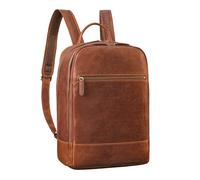 STILORD 'Willis' Grand Sac a Dos Cuir pour Femmes et Hommes Business Backpack de Travail College Voyage Sac à Dos Ordinateur 15 pouces en Cuir Véritable, Couleur:kara - cognac