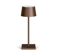 Stilosa XL Lampe de Table Sans Fil - Lampe Bureau Led Rechargeable - Lampe à poser tactile - Connecteur USB-C - Lampes Rechargeables Design Intérieures et Extérieur - Bronze