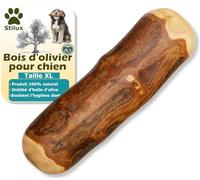 Stilux® Bâton à mâcher en Bois d'olivier pour Chiens,Taille XL, Jouet d'occupation pour Gros Chien jusqu'à 40Kg, Friandise Os en Bois 100% Naturel et Durable