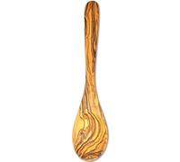 Stilux® Cuillère de cuisine en bois d'olivier 30 cm, Tête ovale et Manche plat - Ustensiles de cuisine très pratique, durable et hygiénique