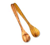 Stilux® Lot de 2 petites cuillères en bois d'olivier de 14 cm - Cuillères à café de qualité supérieure - Cuillères à dessert - Cuillère à confiture - Cuillère à glace - Cuillère à sucre - Cuillère