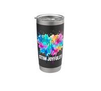 Stim Joyfully Autistic Arc-en-ciel pour adulte Gobelet isotherme en acier inoxydable double paroi