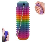 Stim Tools Porte-clés portable aux couleurs vives pour adultes avec motif silencieux pour soulager l'anxiété (arc-en-ciel)