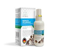 Stimio Détachant & désodorisant probiotique. Nettoyant enzymatique puissant pour maison avec chien & chat. Micro-organismes efficaces contre urine, marquages, excréments & odeurs durablement.