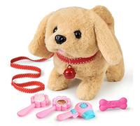 Stimmungs Chien électronique pour Animaux de Compagnie Marche,Aboiements,Remue la Queue,Chien Jouet Enfant,Jouet électronique pour Chien,Animaux en Peluche Interactifs Cadeau pour Enfant