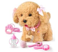 Stimmungs Chien Jouet Enfant, Chien Interactifs Qui Marche et Aboie,Remue la Queue,Peluche Chien électronique Chien Jouet Cadeau pour Filles Garçons