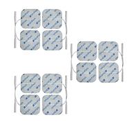 StimPads - 12 Électrodes 40x40mm avec Connecteur à Broche 2mm - Excellente Adhérence et Conductivité - Électrodes de Haute Qualité pour Appareils TENS et EMS - Dispositif Médical Certifié