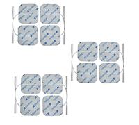 StimPads Électrodes de Remplacement EMS/TENS pour Électrostimulateur - Lot de 12 Électrodes 5x5cm avec Connexion Universelle 2mm - Pads TENS Fiables et de Haute Qualité - Dispositif Médical Certifié