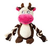 Stimulants Pour Chien Coucou en Peluche Vache Interactif à Mâcher | Jouet de Mâchonnement Pour Chien Pour Réduire L'Ennui Au Parc Jardin Intérieur Extérieur Animaux