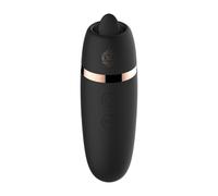 Stimulateur 2 en 1 avec langue vibrante - Rosy Gold