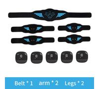Stimulateur Abs Masseur De Fitness Ems Stimulateur Musculaire Toner Ceinture D'entraînement Abdominal Exercice Équipement D'entraînement Machine - Type 5 Sets Blue