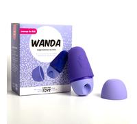 Stimulateur clitoridien à air pulsé sans contact Wanda Passage du Désir - silicone, 100 % étanche, rechargeable USB, 10,2 cm - Violet
