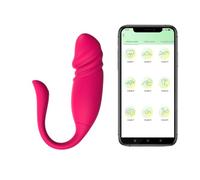 Stimulateur Clitoridien Femme Bluetooth avec Application, Vibromasseur Rechargeable, Jouet Intime Adulte en Silicone, 10 Modes de Vibration, Étanche Portable pour Couple et Femme
