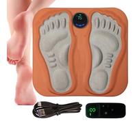 Stimulateur de circulation des pieds - Coussin de thérapie par impulsions à 6 modes, appareil de récupération de texture en caoutchouc, unité de bien-être à fréquence réglable pour la gestion de la fa