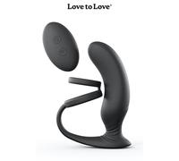 Stimulateur Prostate Vibrant Va et Vient Silicone Noir Plug Anal Sextoys Homme