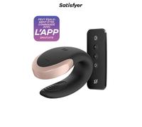 Satisfyer Vibromasseur Double Love pour couples Télécommandé Silicone médical Noir