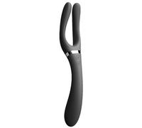 Stimulateur Multifonctions Infinite Joy Noir - Vibromasseur pour femme et homme - Vibromasseur à trois moteurs - Stimulateur pour couple
