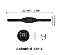Stimulateur Musculaire Intelligent Ems,Ceinture De Tonification Abdominale,Toner Musculaire Abs,Bras,Taille,Perte De Poids,Masseur De Fitness Corporel,Rechargeable Par Usb - Type 1belt