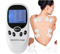 Stimulateur musculaire Tens, instrument de massage pour soulager la douleur, facile à utiliser à la maison, masseur électronique numérique à double sortie, stimulateur musculaire abdominal