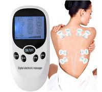 Stimulateur musculaire Tens, instrument de massage pour soulager la douleur, facile à utiliser à la maison, masseur électronique numérique à double sortie, stimulateur musculaire abdominal