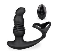 Stimulateur prostatique vibrant et va-et-vient avec anneaux Soulmate