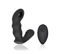 Stimulateur Prostatique Vibrant Télécommandé Beaded Vibrating Noir