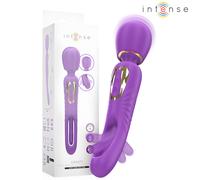 Stimulateur wand vibrant Christy avec langue basculante, étanche, Poids 0.316 Kg, Couleur Violet