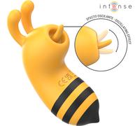 Vibromasseur stimulateur de clitoris en forme d'abeille vibrant en silicone avec langue oscillante