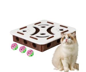 Stimulation mentale: The cat puzzle feeder mimimics natural scenarios with built-in prey simulators, promoting active mental engagement and improved jumping coordination as cats interact with it