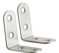 Stimule d'angle à angle droit en forme de L, support de métal à 90 degrés pour le renforcement des meubles, le support de la plate-forme, les projets de table et de bricolage 20 pièces argent