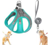 Stimuli Cat Harness Design for Outdoor Cat, Escape Proof Vest, Reflective Safety, Soft & Adjustable No Pull Harness (Dark Green,M)