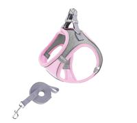 Stimuli Cat Harness Design for Outdoor Cats, Stimuli Cat Harness Escape Proof, with Reflective Safety Strips, Adjustable No Choke No Pull (#9,L)