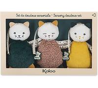 Stimuli-Mes Petits Chats À Caresser-Set De 3 Doudous Sensoriels Bébé-Jouet D'Eveil Motricité Et Manipulation-14 Cm-Dès La Naissance,K971600