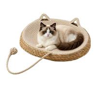 Stimuli Panier pour chat, panier de repos et griffoir tissé à la main pour chaton - Lit pour chaton avec balle jouet | pour les amoureux des animaux maison appartement bureau asiles chambre salon coin