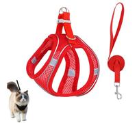 Stimulicat Cat Harness,Escape Proof Adjustable Soft Mesh Vest for Pet with Reflective Safety Strips,Comfortable Lightweight Breathable Kitten Harnesses,Easy to Wear for Walking and Outdoor